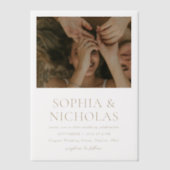 Sophia Gold Moderne Hochzeit Pergament Einladungen (Vorderseite)