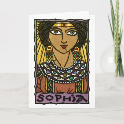 Sophia Greeting Card Karte (Vorderseite)
