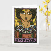 Sophia Greeting Card Karte (Gelbe Blume)