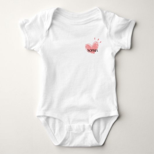 Sophia Heart Baby Bodysuit Baby Strampler (Vorderseite)