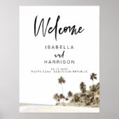 SOPHIA | Hochzeitsempfang des tropischen Palmen Poster (Vorne)