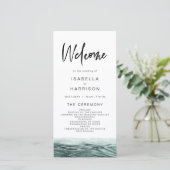 SOPHIA | Hochzeitsprogramm für Tropical Beach Ocea Dankeskarte (Stehend Vorderseite)