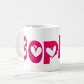 Sophia im Herzen Kaffeetasse (Vorderseite Links)