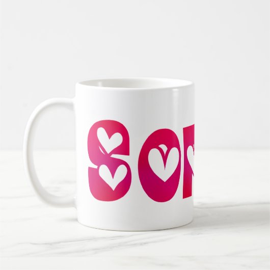 Sophia im Herzen Kaffeetasse (Links)