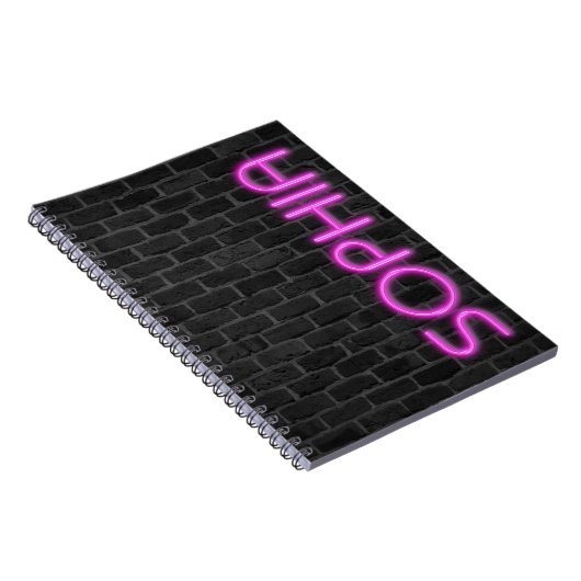 SOPHIA in PINK Neonleuchten Notizblock (Rechte Seite)