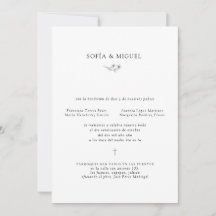 Sophia Invitación Boda Catolica Spanische Hochzeit