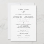 Sophia Invitación Boda Catolica Spanische Hochzeit Einladung (Vorderseite)