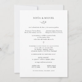 Sophia Invitación Boda Catolica Spanische Hochzeit Einladung