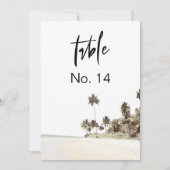 SOPHIA | Island Beach Tropical Palm Tischnummer (Vorderseite)