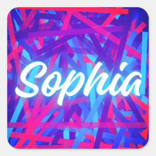 Sophia – Klassisches Weisheitsnamen-Konzept Quadratischer Aufkleber