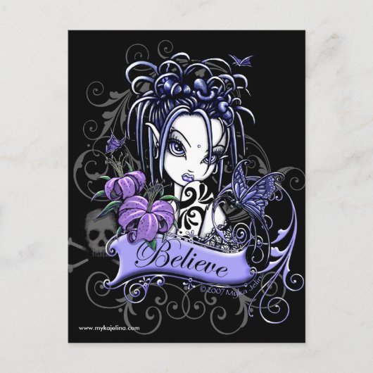 Sophia Lilly glaubt Butterfly Fairy Postcard Postkarte (Vorderseite)