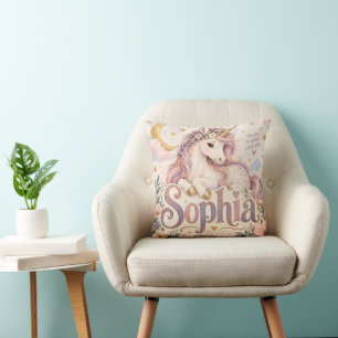 Sophia Magisches Einhorn-Kinderzimmer-Kissen Kissen