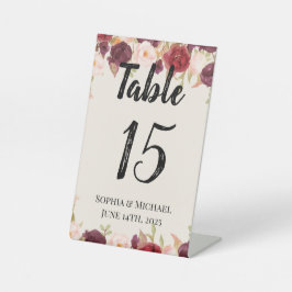 Sophia & Michael Wedding Table Card Sockelschild