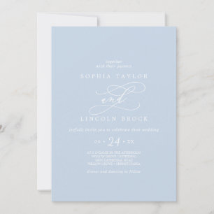 SOPHIA Modern Baby Blue in einer Hochzeit Einladung