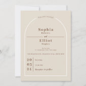 SOPHIA Modern Desert Boho Arch Wedding Einladung (Vorderseite)