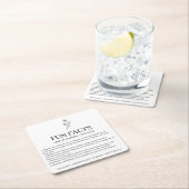 Sophia Modern Wedding Reception Spaß Fakten Rechteckiger Pappuntersetzer (Vor Ort)