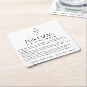 Sophia Modern Wedding Reception Spaß Fakten Rechteckiger Pappuntersetzer (angewinkelt)