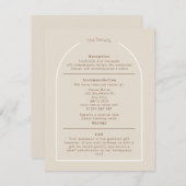 SOPHIA Modern Wüste Boho Arch Details Karte (Vorne/Hinten)