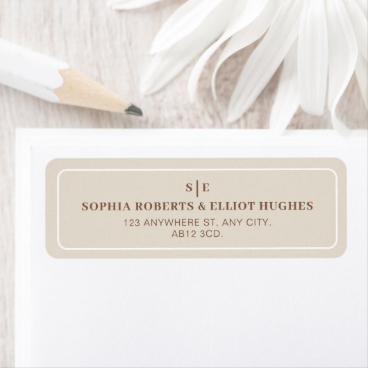 SOPHIA Modern Wüste Wedert Return Address Label (Insitu)