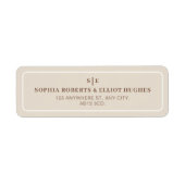 SOPHIA Modern Wüste Wedert Return Address Label (Vorne)