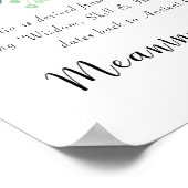 Sophia Name bedeutet Print mit rosa Blume Poster (Ecke)