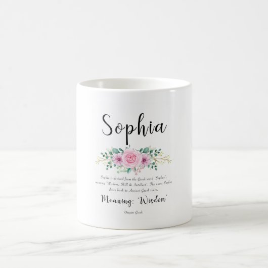 Sophia Name bedeutet Tasse (Mittel)