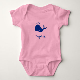 Sophia (Name der Auswahl) : Wal Baby Strampler
