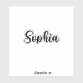 Sophia Name - Handgeschriebene Kalligrafie Aufkleber (Blatt)