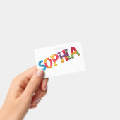 Sophia Name in lebendigem Häkelmuster Ausweis (Handheld)