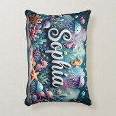Sophia Name Ocean Theme Dekorative Sea Life Dekokissen (Vorderseite(Vertikal))