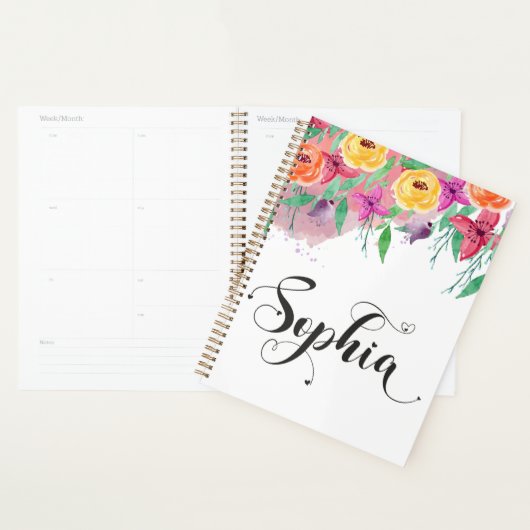 Sophia name sign Sophia floral Calligraphy Baby Planer (Anzeige)