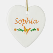 Sophia (orange Schmetterling) Keramikornament (Rechts)