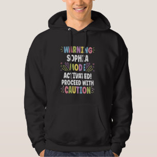 SOPHIA Personalisierter Name Lustig Süß Benutzerde Hoodie