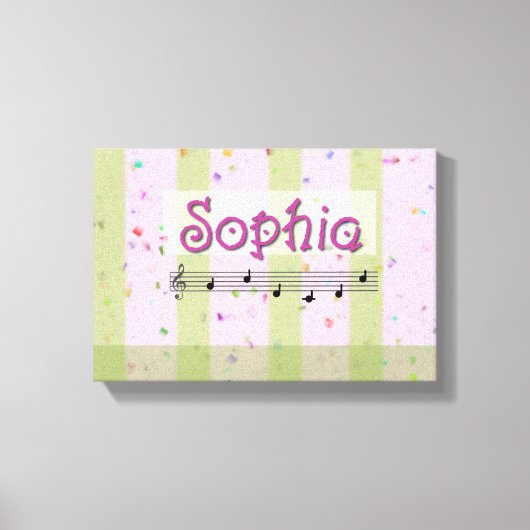 Sophia Pink Green Leinwand (Vorderseite)