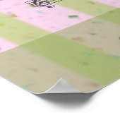 Sophia Pink Green Musical Name Poster (Ecke)