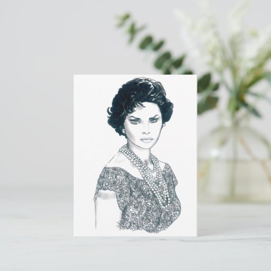 Sophia Postkarte (Stehend Vorderseite)