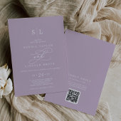 SOPHIA QR Code Lilac Lila in einer Hochzeit Einladung