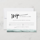 SOPHIA | RSVP-Karte für tropische Wasserfarben Einladung (Vorderseite)