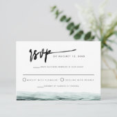 SOPHIA | RSVP-Karte für tropische Wasserfarben Einladung (Stehend Vorderseite)