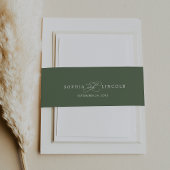 SOPHIA Rustikale Waldweide Grüne Hochzeit Einladungsbanderole