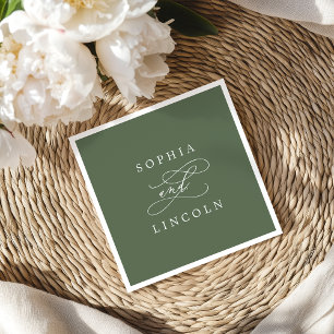 SOPHIA Rustikale Waldweide Grüne Hochzeit Serviette
