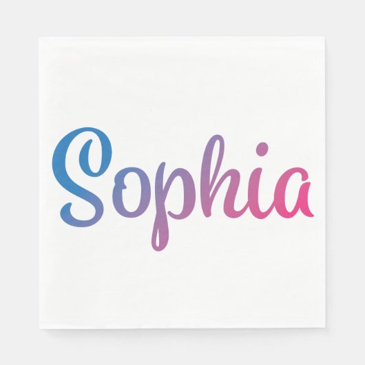 Sophia Stylish Cursive Serviette (Vorderseite)