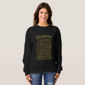 SOPHIA Sudoku Puzzle – Golden Grid Tee (Vorne ganz)