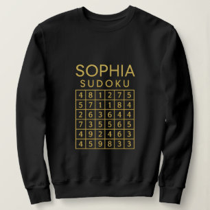 SOPHIA Sudoku-Rätsel – Golden Grid T-Shirt Sweatshirt