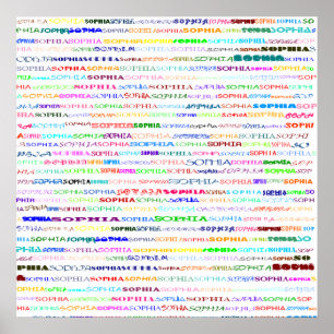 Sophia Text Design II Print Poster
