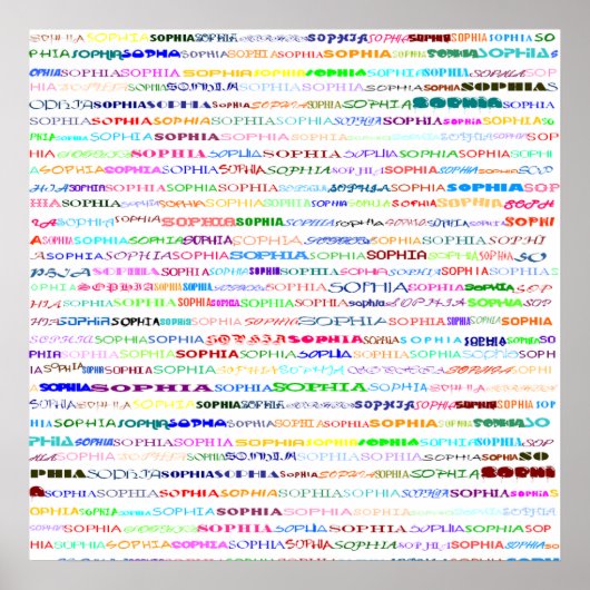 Sophia Text Design II Print Poster (Vorne)