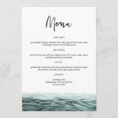 SOPHIA Tropical Beach Palm Tree Hochzeitsessen Män Menükarte (Vorderseite)