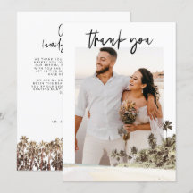 SOPHIA Tropical Palm Tree Foto Hochzeit Vielen Dan