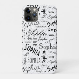 Sophia Typografie Schwarz Weiß Case-Mate iPhone Hülle