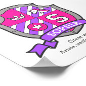 Sophia unicorns Mädchenname bedeutet Rittermädchen Poster (Ecke)